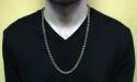 10k solid yellow gold fully iced blue diamond franco chain 26 inch 6mm 11.96ct