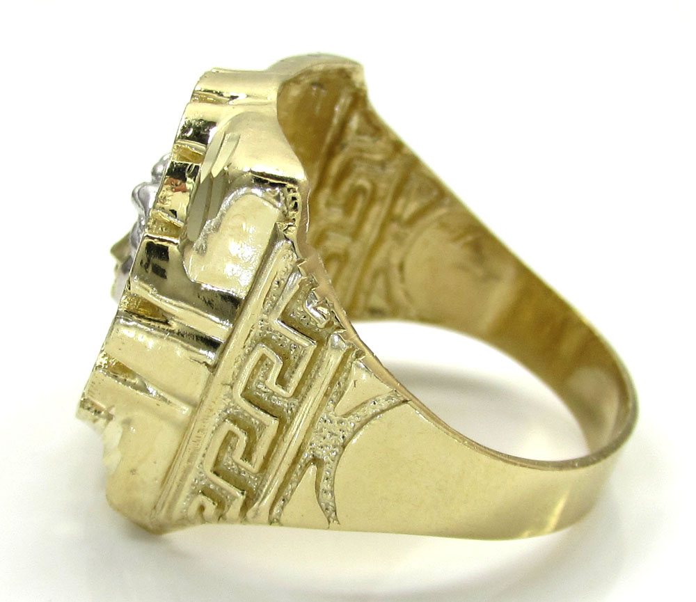 10k yellow gold medusa ring 8 gram - Image 3