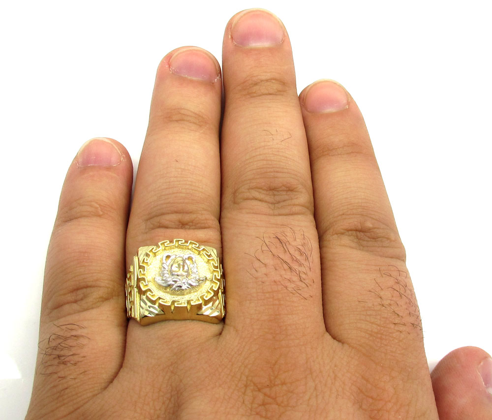 10k yellow gold medusa ring 8 gram - Image 5