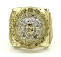 10k yellow gold medusa ring 8 gram