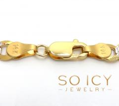 14k yellow gold diamond cut cuban bracelet 8.25 inch 5.75mm 
