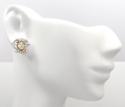 10k yellow gold mini medusa head earrings