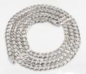 10k white gold solid cuban chain 22 inch 4.60mm