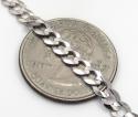 10k white gold solid cuban chain 22 inch 4.60mm
