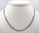 10k white gold solid cuban chain 22 inch 4.60mm