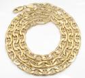 10k yellow gold puffed mariner chain 24-30 inch 7.2mm