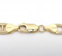 10k yellow gold puffed mariner chain 24-30 inch 7.2mm 