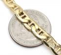 10k yellow gold puffed mariner chain 20-26 inch 6.30mm