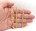 10k yellow gold puffed mariner chain 20-26 inch 6.30mm