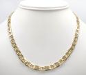 10k yellow gold puffed mariner chain 20-26 inch 6.30mm
