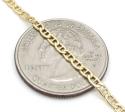 10k yellow gold skinny puffed mariner chain 18-24