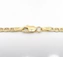 10k yellow gold skinny puffed mariner chain 18-24