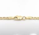 10k yellow gold skinny puffed mariner chain 20-26 inch 2.50mm