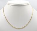 10k yellow gold skinny puffed mariner chain 18-24