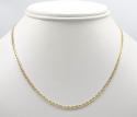 10k yellow gold skinny puffed mariner chain 20-26 inch 2.50mm