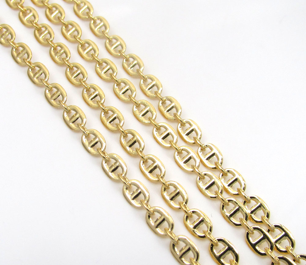 10K Yellow Gold Puffed Gucci Solid Chain 1620 inch 3mm