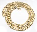 10k yellow gold thick hollow cuban chain 20-30 inch 11mm