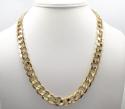 10k yellow gold thick hollow cuban chain 20-30 inch 11mm