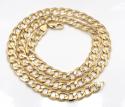 10k yellow gold thick hollow cuban chin 22-26 inch 8.70mm