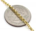 10k yellow gold hollow rolo chain 18-22 inch 2.5mm