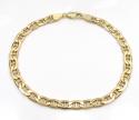 10k yellow gold mariner bracelet 8 inch 5mm