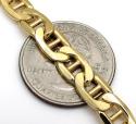 10k yellow gold puffed mariner bracelet 8 inch 7mm