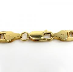 10k yellow gold puffed mariner bracelet 8 inch 7mm