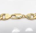 10k yellow gold thick hollow cuban bracelet 9.25 inch 8.20mm