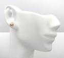 14k yellow gold diamond cut 6mm sphere earrings 
