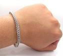 10k white gold diamond cut franco bracelet 8.50
