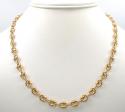 10k yellow gold puffed mini gucci hollow chain 16-30 inch 6.50mm