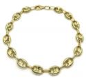 10k yellow gold puffed mini gucci hollow bracelet 8.75 inch 7.80mm
