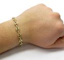 10k yellow gold puffed mini gucci hollow bracelet 8.75 inch 7.80mm