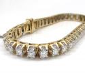 14k gold triple set diamond tennis bracelet 8 inch 11.97ct