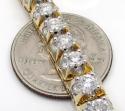 14k gold triple set diamond tennis bracelet 8 inch 11.97ct