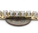 14k gold triple set diamond tennis bracelet 8 inch 11.97ct