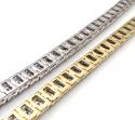 14k gold triple set diamond tennis bracelet 8 inch 11.97ct