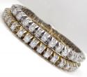 14k gold triple set diamond tennis bracelet 8 inch 11.97ct
