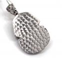 10k white gold black enamel king tut pharaoh pendant 2.54ct
