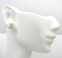10k gold 3 row diamond kite earrings  0.07ct