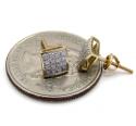 10k gold 4 row diamond earrings 0.15ct 