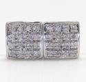 10k gold 4 row diamond earrings 0.15ct 