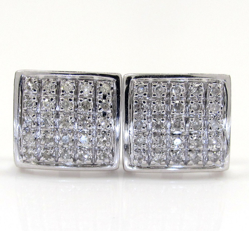 10k gold 5 row diamond earrings 0.16ct 