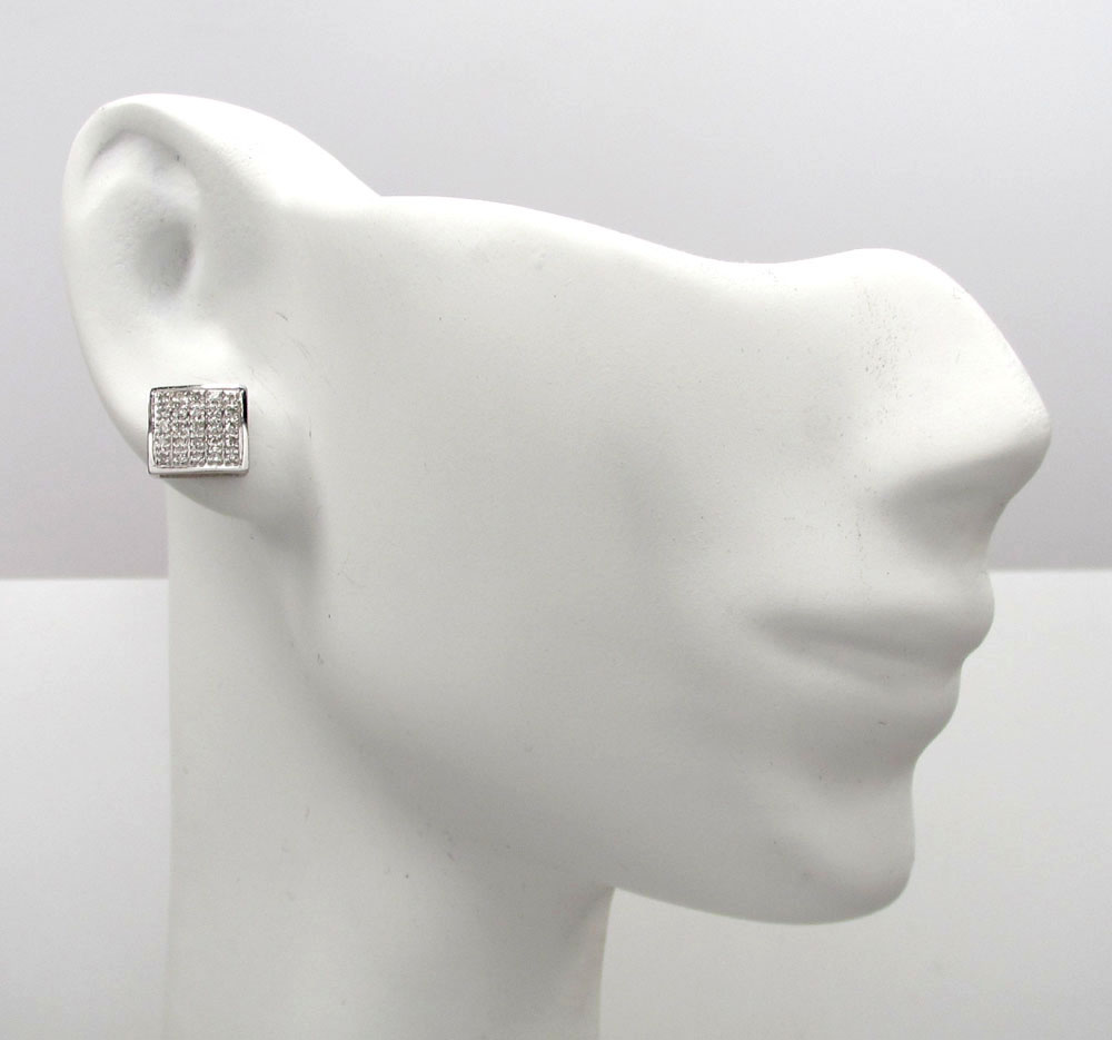 10k gold 5 row diamond earrings 0.16ct 