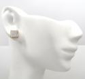 10k gold 5 row diamond earrings 0.16ct 