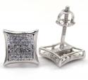 10k gold 4 row diamond kite earrings 0.12ct