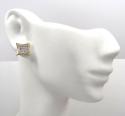 10k gold 5 row diamond kite earrings 0.18ct