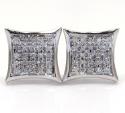 10k gold 5 row diamond kite earrings 0.18ct