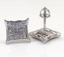 10k gold 5 row diamond kite earrings 0.18ct