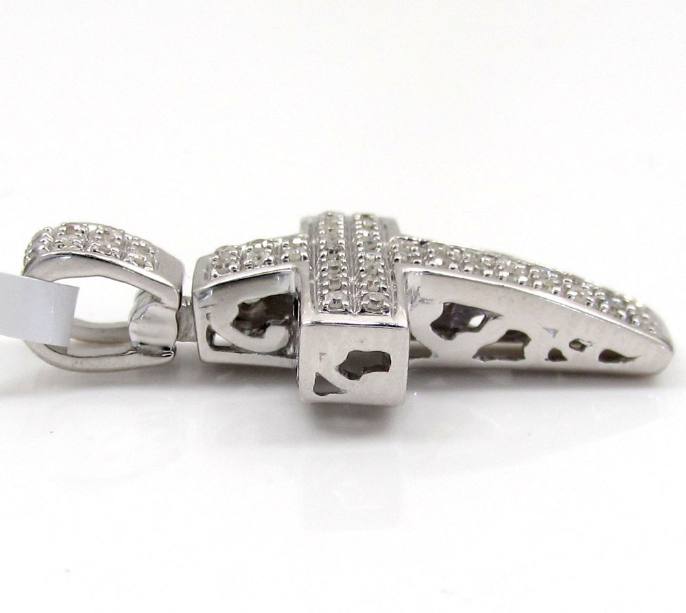 14k gold diamond mini cross 0.16ct